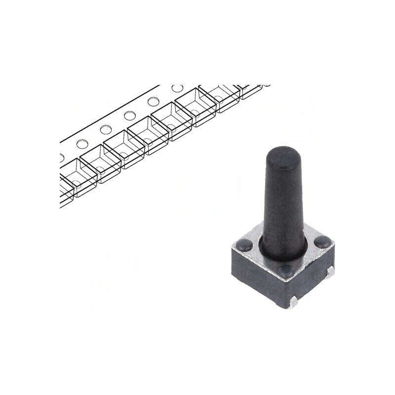 Microîntrerupător TACT SPST-NO 0,05A 12VDC SMT - Pozitie 2 fără contact | Electronic-mag.ro | Componente Electronice
