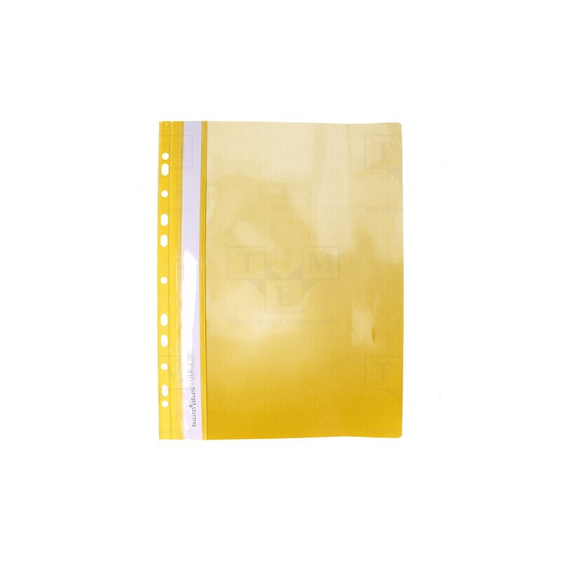 Dosar A4 cu orificii din PVC galben - organizare documente eficientă | Electronic-mag.ro | Componente Electronice