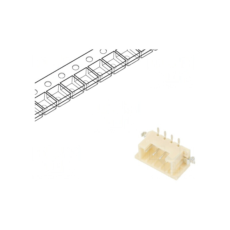 Conector Cablu-Cablu/PCB Soclu Tată PIN 4 DF3 Pas 2mm SMT - Componente Electronice de Înalta Calitate | Electronic-mag.ro | Comp