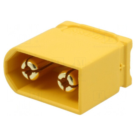 Conector alimentare DC Mufă XT60 Tată cu 2 PIN-uri pentru Cablu de Lipire | Electronic-mag.ro | Componente Electronice