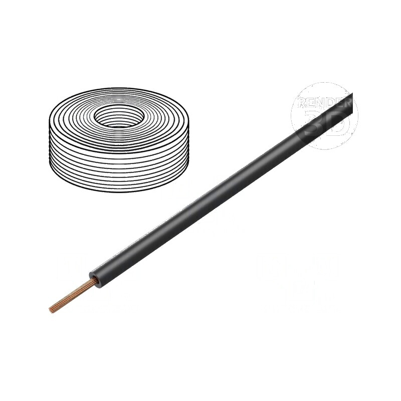 Cablu H05Z-K Litat Cu 1mm² LSZH Negru 300V/500V - 100m, Clasa 5 | Electronic-mag.ro | Componente Electronice