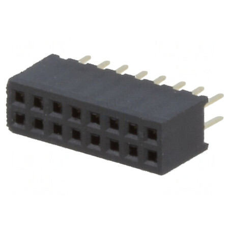 Conector șiruri pini soclu mamă PIN 16 - 1,27mm THT 2x8 pentru aplicații electronice | Electronic-mag.ro | Componente Electronic