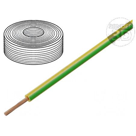 Cablu H05Z-K litat Cu 0,5mm² LSZH galben-verde 300V/500V pentru instalații electrice | Electronic-mag.ro | Componente Electronic