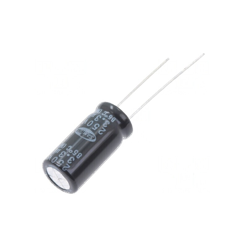 Condensator electrolitic bipolar THT 3,3uF 250VDC, dimensiuni Ø10x20mm | Electronic-mag.ro | Componente Electronice Condensator electrolitic bipolar THT 3,3uF 250VDC, dimensiuni Ø10x20mm | Electronic-mag.ro | Componente Electronice