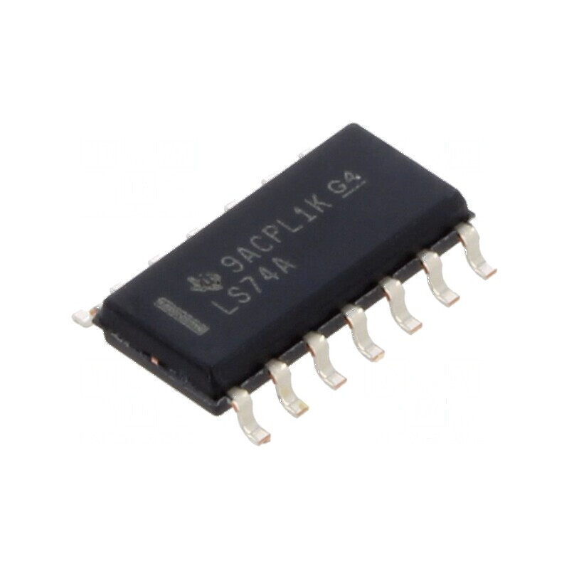 IC 74LS Digital Flip-Flop D Ch: 2 SMD SO14 - Circuit Integrat Profesional | Electronic-mag.ro | Componente Electronice