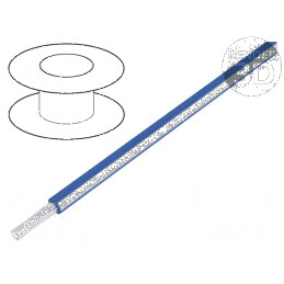 Cablu litat 24AWG PVC Albastru-Alb 600V 1x24AWG - Cablaj Electric Profesional | Electronic-mag.ro | Componente Electronice