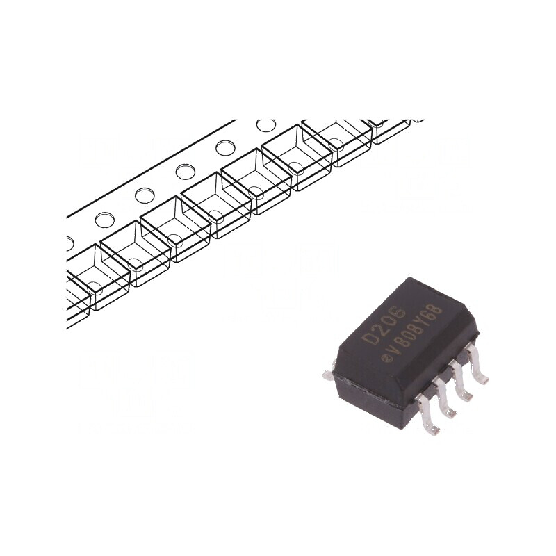 Optocuplor SMD cu 2 Ieșiri, Tranzistori, Izolatie 5,3kV, Tensiune Colector-Emetator 80V, SO8 | Electronic-mag.ro | Componente El Optocuplor SMD cu 2 Ieșiri, Tranzistori, Izolatie 5,3kV, Tensiune Colector-Emetator 80V, SO8 | Electronic-mag.ro | Componente El