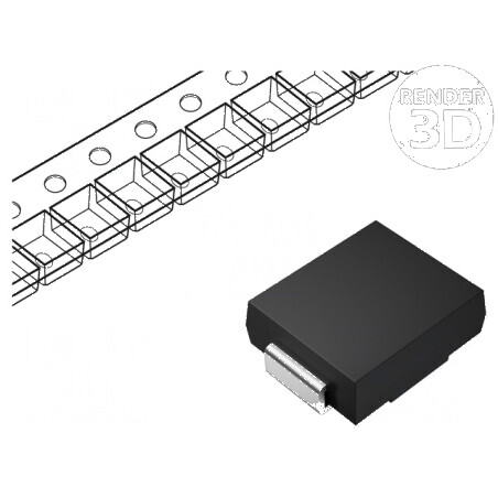 Diodă TVS Bidirecțională 1,5kW 20V 54,9A ±5% SMC Rola/Bandă | Electronic-mag.ro | Componente Electronice
