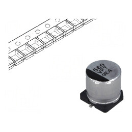Condensator Electrolitic Low ESR SMD 560uF 35VDC Ø10x10,2mm - Componentă Electronică de Înaltă Performanță | Electronic-mag.ro |