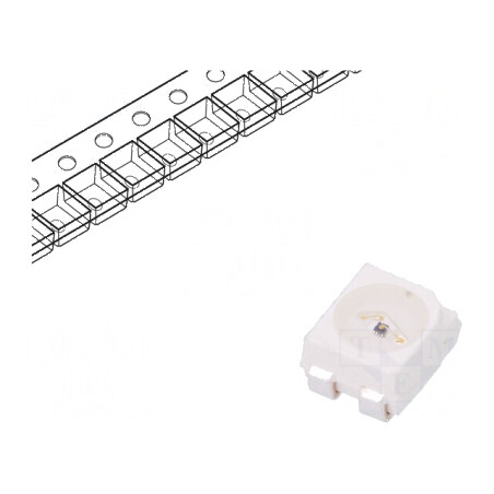 LED SMD 3528 PLCC4 Roșu-Portocaliu 285-715mcd 3,5x2,8x1,9mm - Lumină LED pentru Iluminat Decorativ | Electronic-mag.ro | Compone