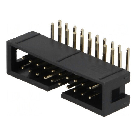 Conector IDC Soclu Tată PIN 20 cu Unghi de 90° THT Aurit 2,54mm - Componentă Electronică Professionala | Electronic-mag.ro | Com