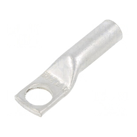 Vârf inelar tubular M8 16mm² crimpat pe cablu drept, neizolat - Conector electric profesional | Electronic-mag.ro | Componente E