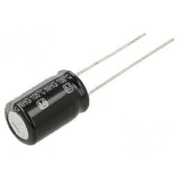Condensator Electrolitic THT 220uF 63VDC Ø10x16mm cu Raster de 5mm - Componentă Electronică de Calitate | Electronic-mag.ro | Co
