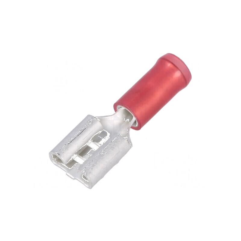Terminal plat 6,3mm 0,8mm mamă pentru cablu 0,3-1,5mm² - crimpat | Electronic-mag.ro | Componente Electronice