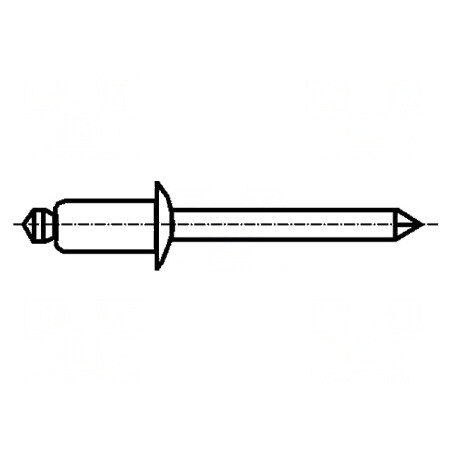 Diblu Aluminiu cu Diametru Nit de 4,8mm și Lungime Nit de 15,2mm - BN 4537 | Electronic-mag.ro | Componente Electronice