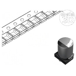 Condensator Hibrid SMD 22uF 50VDC, ESR 80mΩ, Toleranță ±20%, Temperaturi Operare -55 până la 105°C | Electronic-mag.ro | Compone