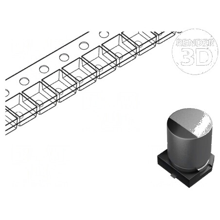 Condensator Hibrid SMD 22uF 50VDC, ESR 80mΩ, Toleranță ±20%, Temperaturi Operare -55 până la 105°C | Electronic-mag.ro | Compone