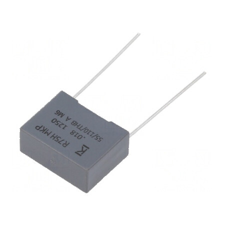 Condensator cu Polipropilenă R75 18nF THT - Dimensiuni 18x7,5x13,5mm, Toleranță ±5% | Electronic-mag.ro | Componente Electronice