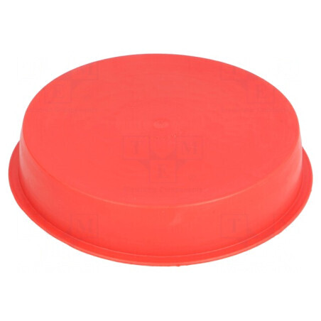 Obturator Corp Roșu cu Diametru Exterior de 128mm și Înălțime de 25mm din LDPE cu Sistem de Împingere | Electronic-mag.ro | Comp