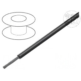 Cablu HELUFLON® FEP-6Y 1x0,14mm² litat Cu FEP negru 600V - Cablu electric de înaltă performanță pentru aplicații industri | Elec