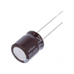 Condensator Electrolitic Low ESR THT 100uF 63VDC Ø12,5mm x 15mm - Componentă Electronică de Înaltă Performanță | Electronic-mag.