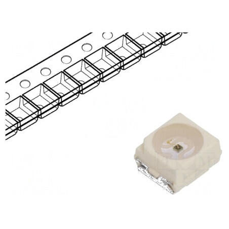 Emiţător IR 3528 PLCC2 850nm Transparent 40mW 120° SMD 70mA - Componentă Electronică pentru Proiecte de Iluminare Infrared | Ele