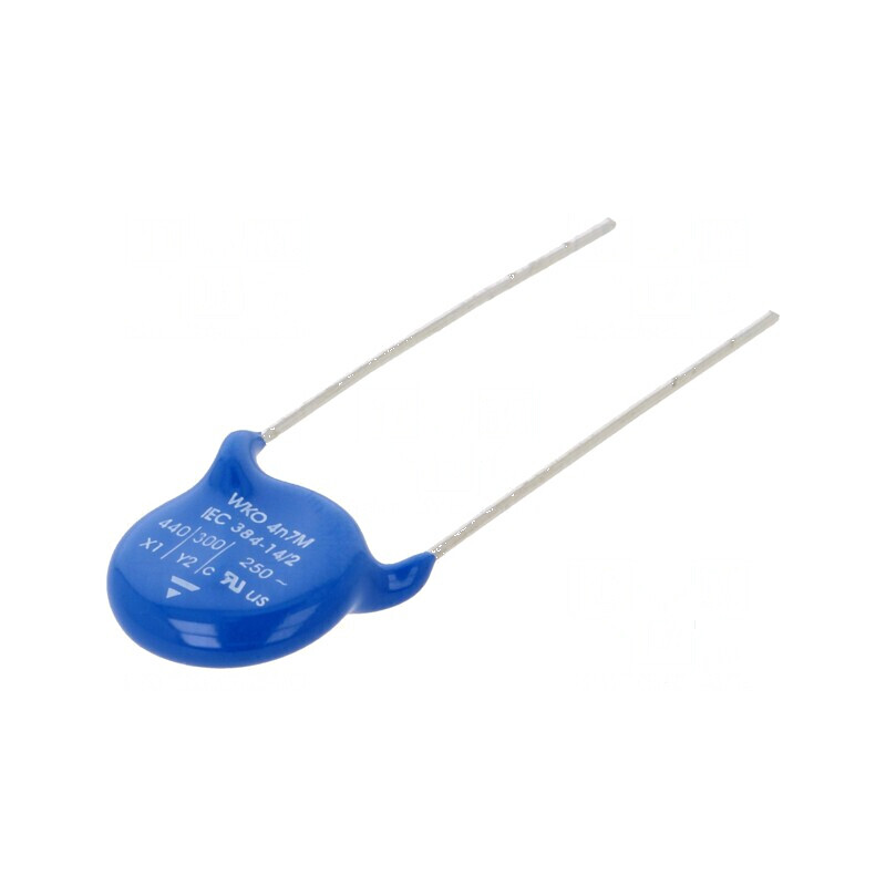 Condensator ceramic antiperturbaţii X1,Y2 4,7nF Y5U ±20% THT pentru aplicaţii electronice | Electronic-mag.ro | Componente Elect Condensator ceramic antiperturbaţii X1,Y2 4,7nF Y5U ±20% THT pentru aplicaţii electronice | Electronic-mag.ro | Componente Elect