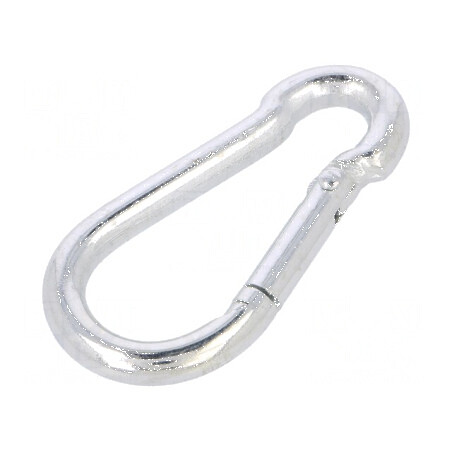 Carabină din oțel zincată pentru cabluri - Lungime 50mm, Diametru 5mm | Electronic-mag.ro | Componente Electronice