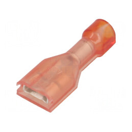 Terminal plat 4,8mm cu conector mamă 0,8mm, compatibil cu cabluri 0,3÷0,9mm², tip crimpat | Electronic-mag.ro | Componente Elect