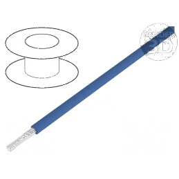 Cablu litat 26AWG PVC Albastru Întunecat 300V, 30m (100ft) - Ideal pentru Conexiuni Electrice | Electronic-mag.ro | Componente E