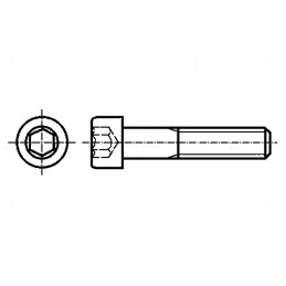 Şurub M8x45 1,25 cu Cap Rotund Imbus HEX 6mm DIN 912 28mm - Fixare Metalică Profesională | Electronic-mag.ro | Componente Electr