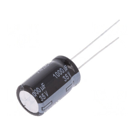 Condensator Electrolitic Low ESR THT 1000uF 35VDC Ø12,5x20mm pentru Aplicatii Electronice | Electronic-mag.ro | Componente Elect