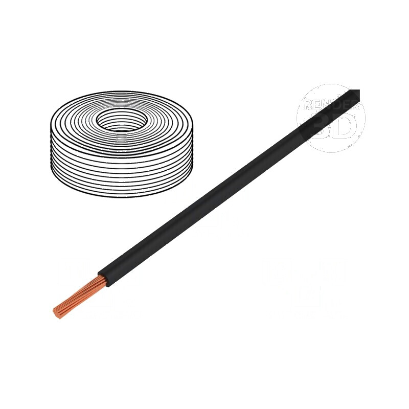Cablu H05Z-K litat Cu 1mm² FRNC negru 300V/500V Clasa 5 - Cablu electric de calitate superioară | Electronic-mag.ro | Componente