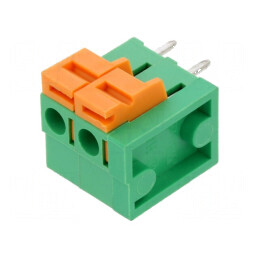 Regletă de conexiuni pentru PCB drept, 5,08mm, 2 piste, compatibilă cu plăci de circuit imprimat | Electronic-mag.ro | Component