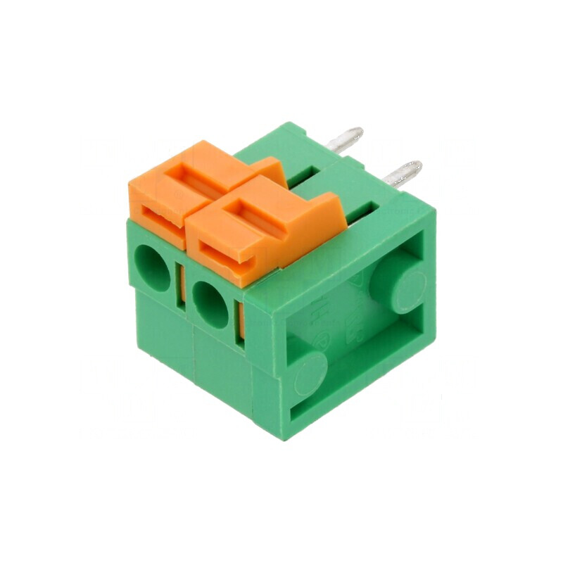 Regletă de conexiuni pentru PCB drept, 5,08mm, 2 piste, compatibilă cu plăci de circuit imprimat | Electronic-mag.ro | Component