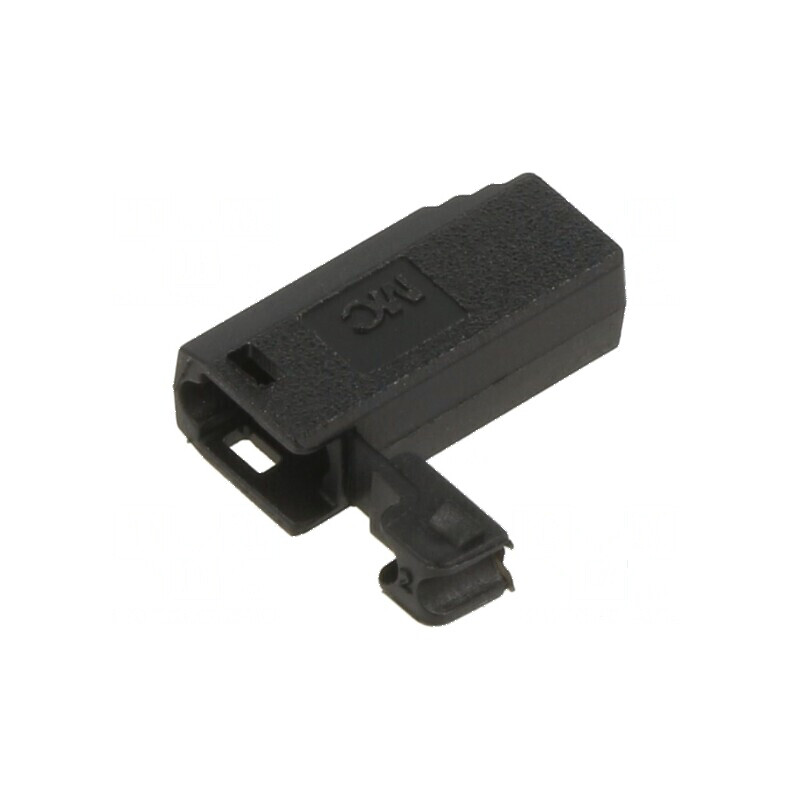 Protecție mufă neagră pentru accesorii - Lungime totală 15,5 mm | Electronic-mag.ro | Componente Electronice
