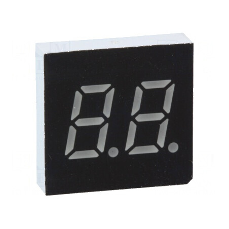 Afișaj LED cu 7 segmente, 7,62mm, 0,3, Număr car: 2, Roșie, 4mcd | Electronic-mag.ro | Componente Electronice