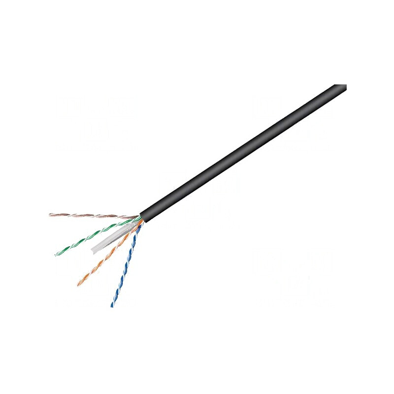 Cablu U/UTP 4x2x23AWG 6 Exterior Sârmă CCA PE Negru 100m - Soluție de Conectivitate Durabilă | Electronic-mag.ro | Componente El Cablu U/UTP 4x2x23AWG 6 Exterior Sârmă CCA PE Negru 100m - Soluție de Conectivitate Durabilă | Electronic-mag.ro | Componente El