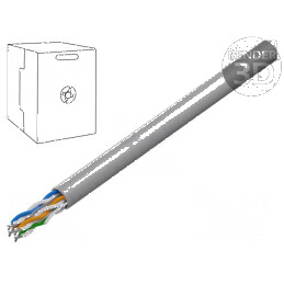 Cablu U/UTP 4x2x24AWG 6 litat CCA PVC gri, 305m, Øcablu 6mm - Soluție de conectivitate pentru rețele de date | Electronic-mag.ro