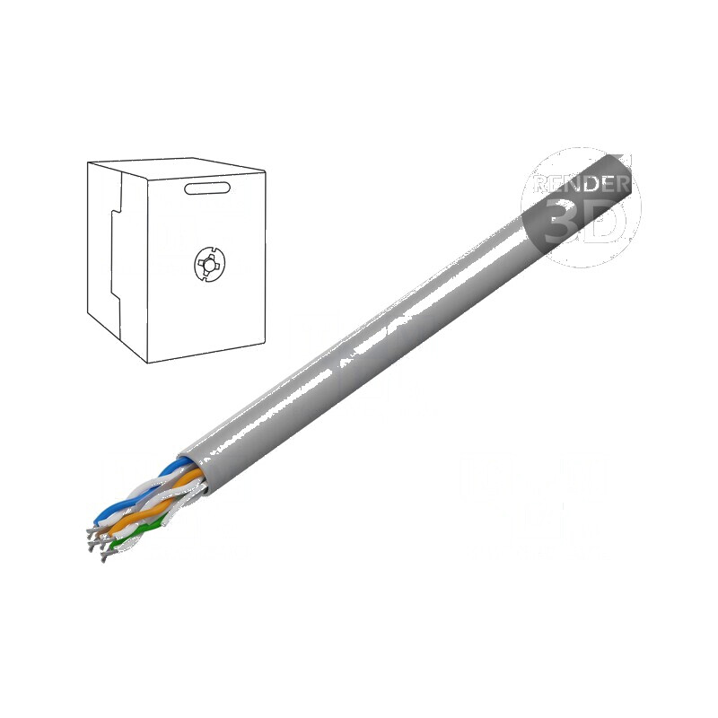 Cablu U/UTP 4x2x24AWG 6 litat CCA PVC gri, 305m, Øcablu 6mm - Soluție de conectivitate pentru rețele de date | Electronic-mag.ro