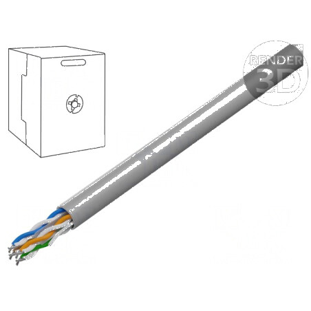 Cablu U/UTP 4x2x24AWG 6 litat CCA PVC gri, 305m, Øcablu 6mm - Soluție de conectivitate pentru rețele de date | Electronic-mag.ro