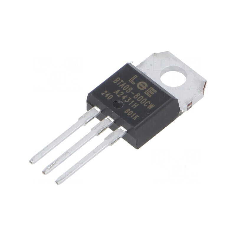 Triac 800V 8A TO220AB - Igt 35mA, Ufmax 1,55V - Componentă electronică de putere | Electronic-mag.ro | Componente Electronice Triac 800V 8A TO220AB - Igt 35mA, Ufmax 1,55V - Componentă electronică de putere | Electronic-mag.ro | Componente Electronice