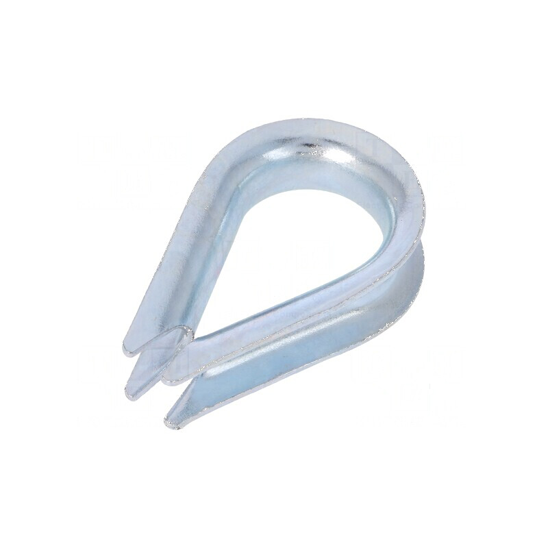 Cârlig de fixare pentru cablu din oțel, compatibil cu cabluri de Ø 10mm, zincat | Electronic-mag.ro | Componente Electronice