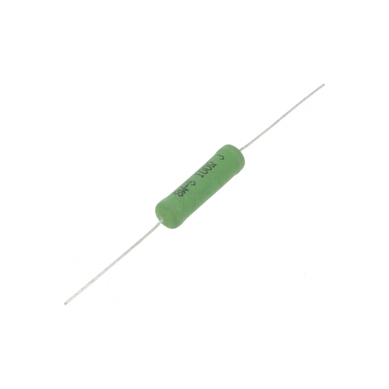 Rezistor bobinat THT 100Ω 8W ±5% Ø8,5x30mm 300ppm/°C axial pentru aplicații electronice profesionale | Electronic-mag.ro | Compo