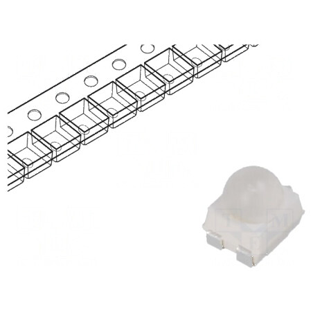 LED SMD 3228 PLCC4 Roșie 3550-9000mcd 3,2x2,8x3,87mm 30° - Lumină Intensă pentru Iluminat Eficient | Electronic-mag.ro | Compone