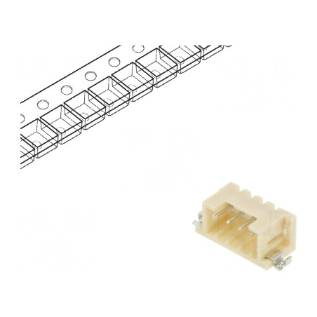 Conector cablu-cablu/PCB soclu tată PIN 4 DF3 Pas 2mm SMT - Componentă electronică de înaltă calitate pentru montaj pe supr | El