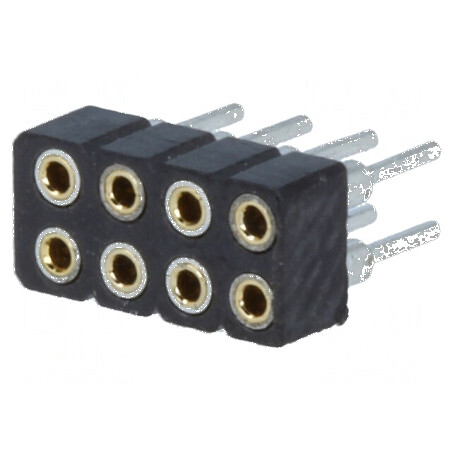 Conector şiruri pini soclu mamă 8 PIN 2mm THT 2x4 - Componentă electronică de înaltă calitate pentru montaj prin prinse | Electr