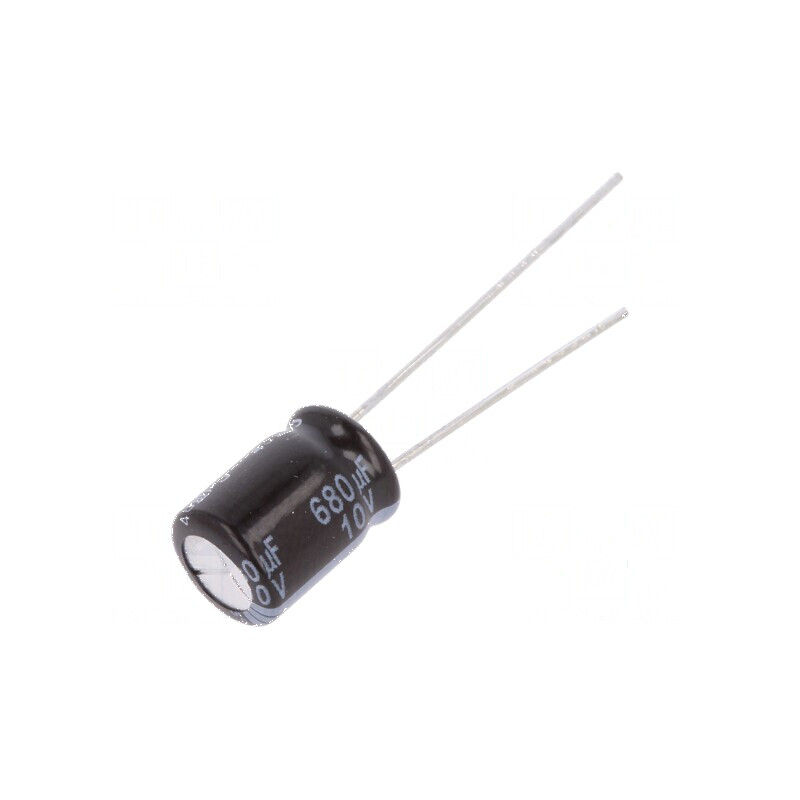 Condensator Electrolitic Low ESR THT 680uF 10VDC Ø8x11,5mm pentru Circuite Electronice | Electronic-mag.ro | Componente Electron