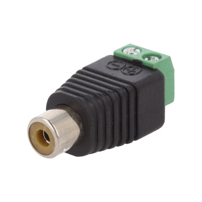 Adaptor Mono Regletă RCA Soclu PIN 2 - Conexiune Profesională | Electronic-mag.ro | Componente Electronice