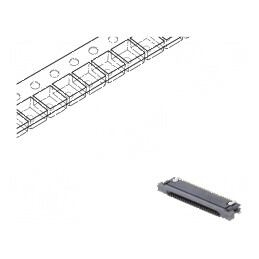 Conector FFC/FPC Orizontal 24 PIN Inferior ZIF - Conector de înaltă calitate pentru aplicații electronice | Electronic-mag.ro | 
